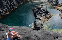 Volcanic swimming pool sao Jorge